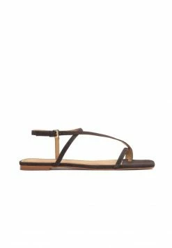 Kazar Damen BRINLEY - FLAT SUEDE TOE POST - Zehentrenner - Dark Brown