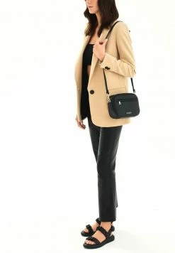 Kazar BILLIE - SMALL LEATHER ON A STRAP - Umhängetasche - Black | Damen